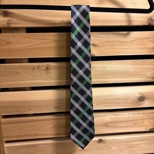 Banana Republic Green and Blue 100% silk Checkered Tie